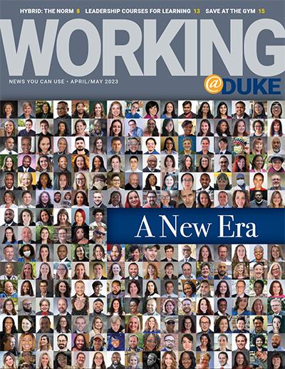 Cover of the April/May, 2023 issue of Working@Duke